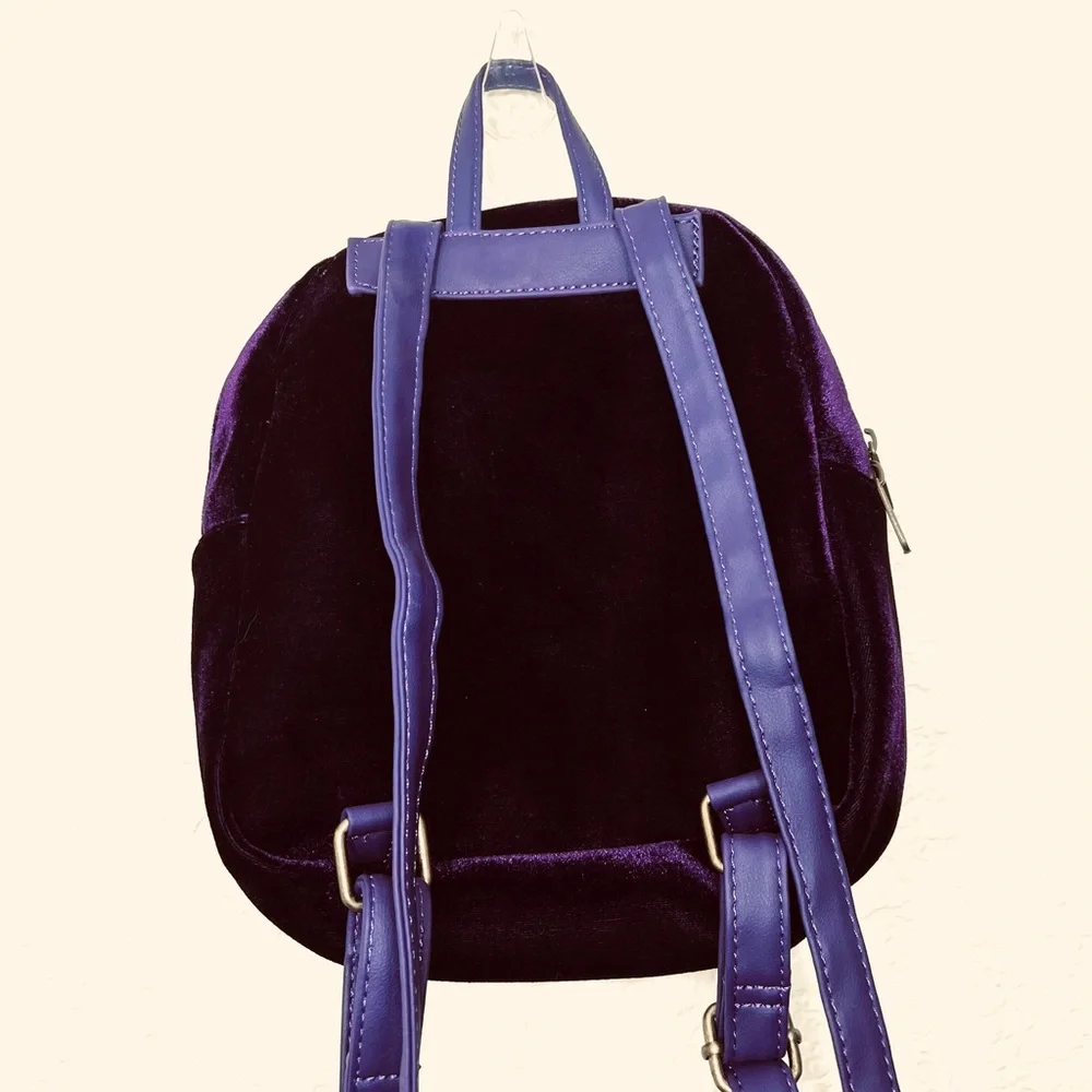 Loungefly Disney Villains Ursula Velvet Mini Backpack Purple